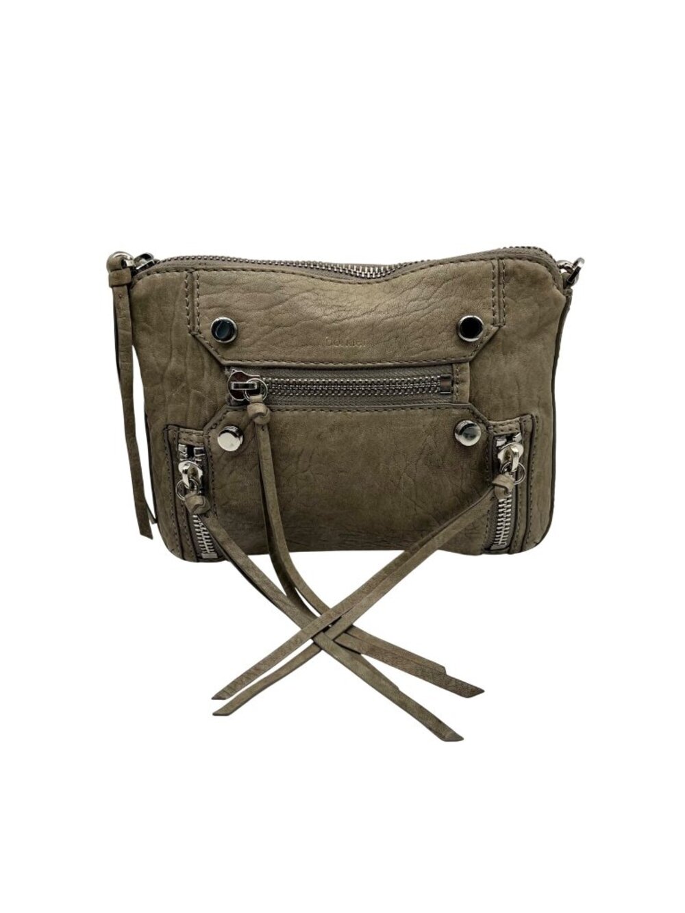 Botiker Grey Moto-Style Crossbody